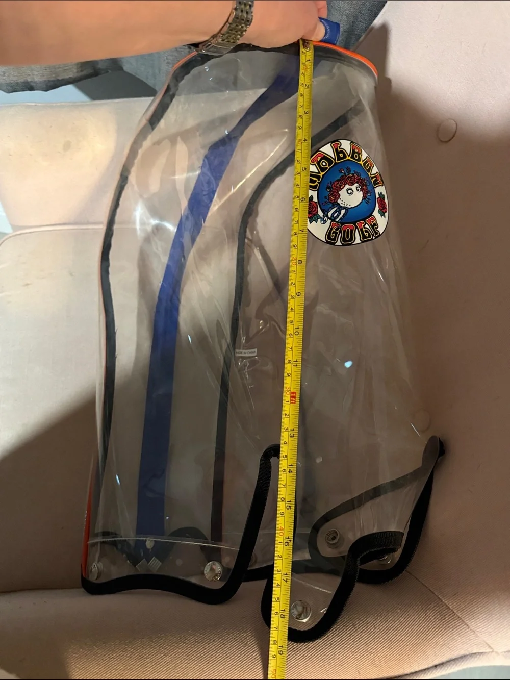 Malbon Clear Vinyl Protective Golf Caddy Cover